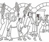 Palm Sunday Coloring Pages Printable Color Sheets Colouring Getcolorings Popular sketch template