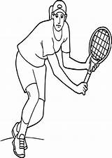 Coloring Tennis Forehand Wecoloringpage sketch template