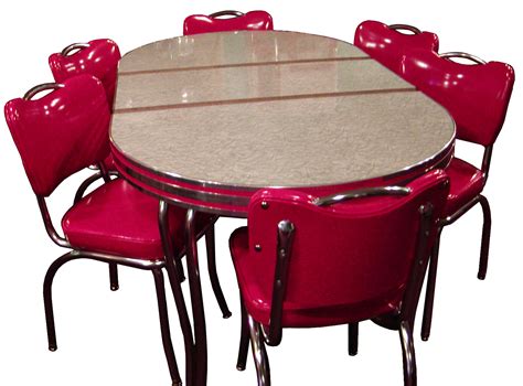 red retro kitchen table chairs  red   decoration challenge