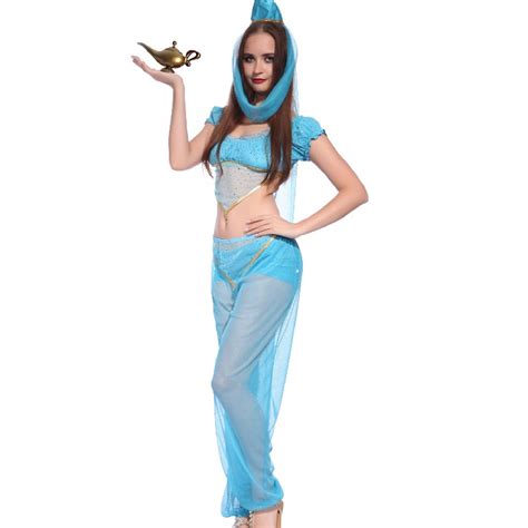 Princess Jasmine Costume Women Adult Genie Aladdin S Jasmine Cosplay