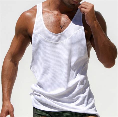Hot Men S Tank Tops Undershirt U Neck Vest Sleeveless Shirt Breathable