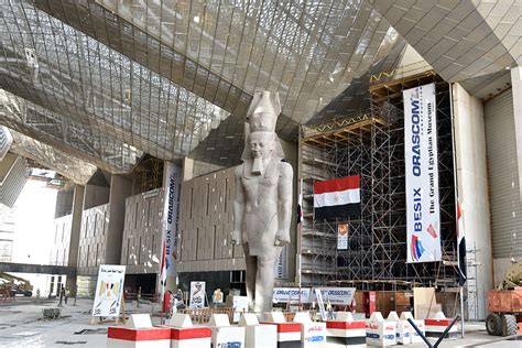 construction nears completion   grand egyptian museum  cairo