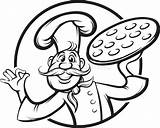 Drawing Pizza Chef Cartoon Mascot Whiteboard Coloring Illustration Vector Preview Getdrawings sketch template