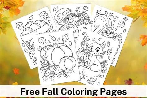 printable fall coloring pages  kids mombrite