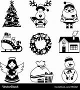 Christmas Vector Icons Vectors Royalty sketch template