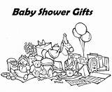 Baby Shower Coloring Sheets Gifts Pages Ages Sweet sketch template