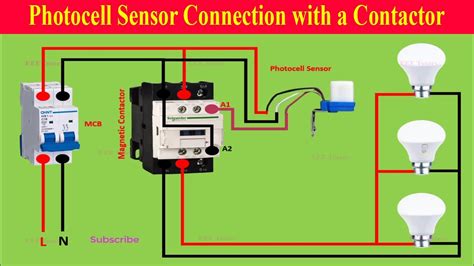 photocell sensor connection   contactor electrical technical dost learn eee tutors