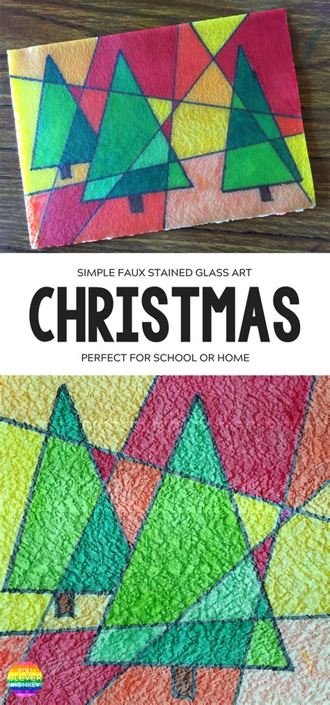 Easy Christmas Christmas Art Faux Stained Glass You