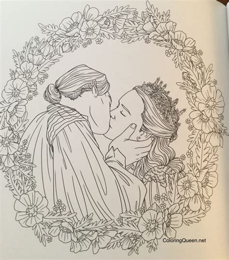 princess bride  story book  color review coloring queen
