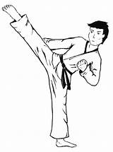 Karate Coloring Pages Martial Arts Judo Taekwondo Kids Printable Boxing Drawing Colouring Kicking Stage Folding Iris Drawings Drills Sheets Color sketch template