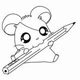 Coloring Cute Hamster Pages Hamsters Cartoon Popular sketch template