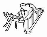 Arpa Locusta Sauterelle Grasshopper Harpa Gafanhoto Strumenti Ant Saltamontes Acolore Musicisti Estrellas Guitarra Cordas Corda Instrumentos Coloriages sketch template