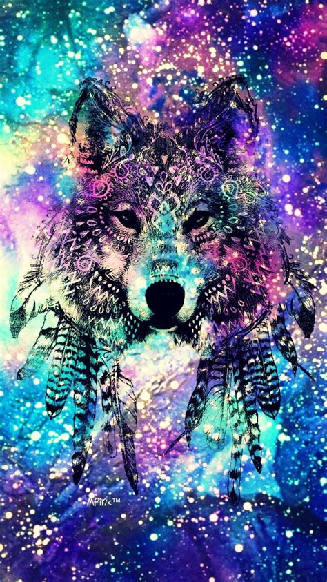 cute galaxy wolf wallpapers top  cute galaxy wolf backgrounds wallpaperaccess