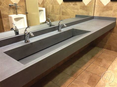 Commercial Restroom Concrete Ramp Sink At Plate And Barrel Concrete