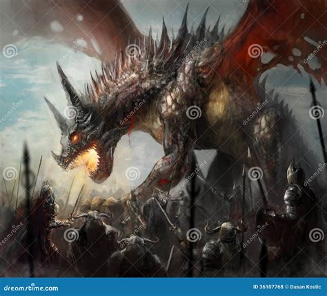 dragon hunt royalty  stock  image