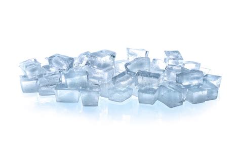 crystal clear ice cubes isolated  white stock image image  freshness liquid