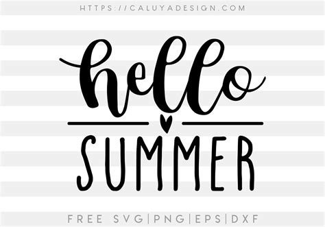 Hello Summer Svg