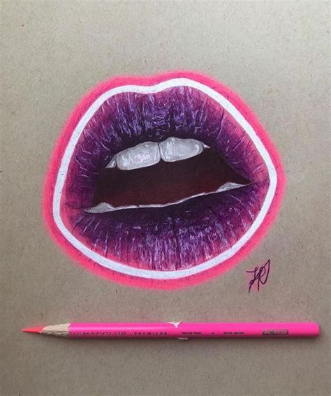 Lips Drawing On Instagram “👄 🏻by Eva Reulecke Follow Lipsdrawing For