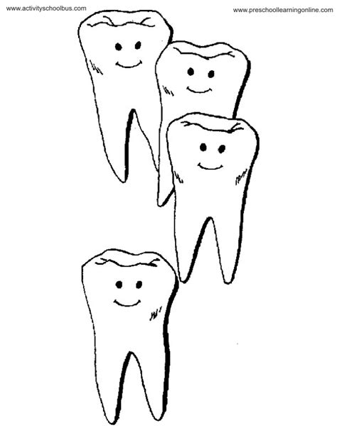 tooth coloring pages coloring home