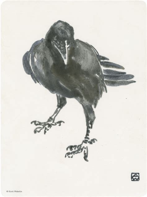 crows monotype series  kirsti wakelin