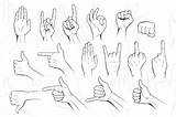 Gesture Gestures Human sketch template