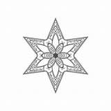 Pointed Zentangle sketch template