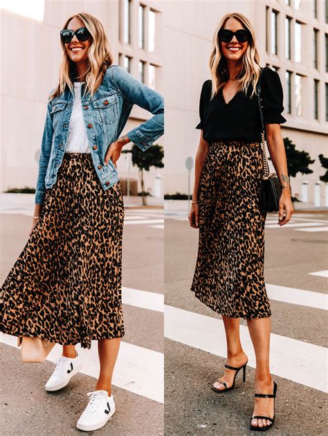 leopard midi skirts   style  im styling    fashion jackson