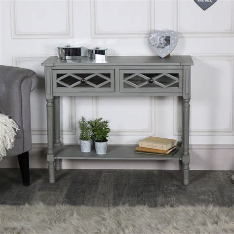 grey mirrored console table vienna range melody maison®