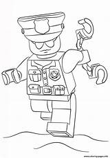 Lego Police Coloring Pages Swat Officer City Printable Comments Coloringpagesonly Categories sketch template