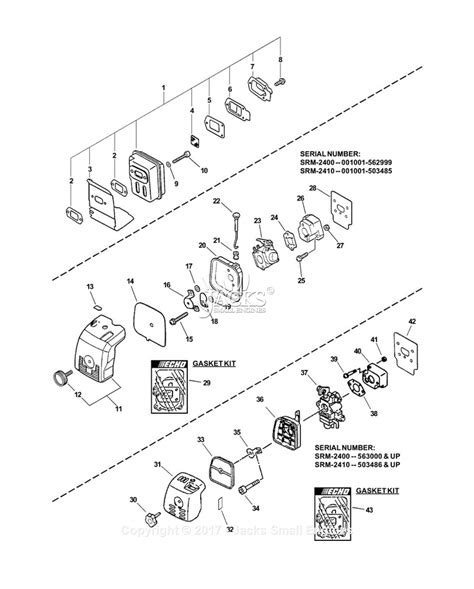 echo srm  type  parts diagram  intake exhaust