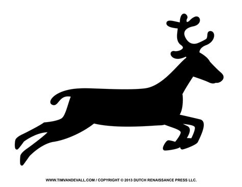 reindeer clipart template printable coloring pages  kids