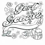Coloring Scout Pages Cookie Fair Girls Girl Getcolorings Cookies sketch template