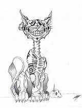 Cat Cheshire Evil Deviantart Deviant sketch template