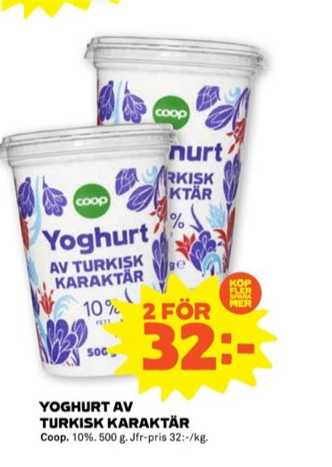 coop yoghurt erbjudande hos stora coop