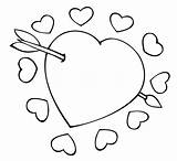 Coloring Heart Pages Hearts Paintbrush Rocks sketch template