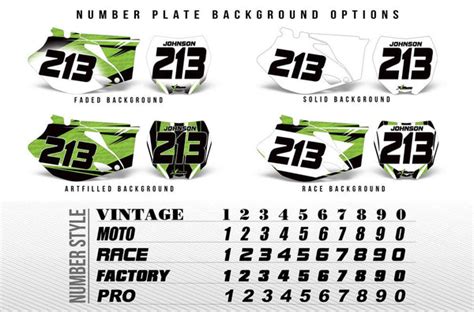 number plates  motocross invision artworks powersports graphics