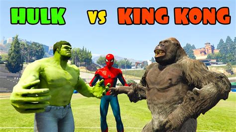 Hulk Vs King Kong Funny Superhero Contest Cartoon For