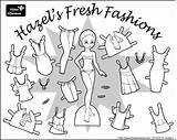 Paper Doll Coloring Pages Printable Dolls Clothes Print Fashion Fresh Printing Hazel Color Mini Drawing Fashions Getcolorings Colouring Paperthinpersonas Jeans sketch template