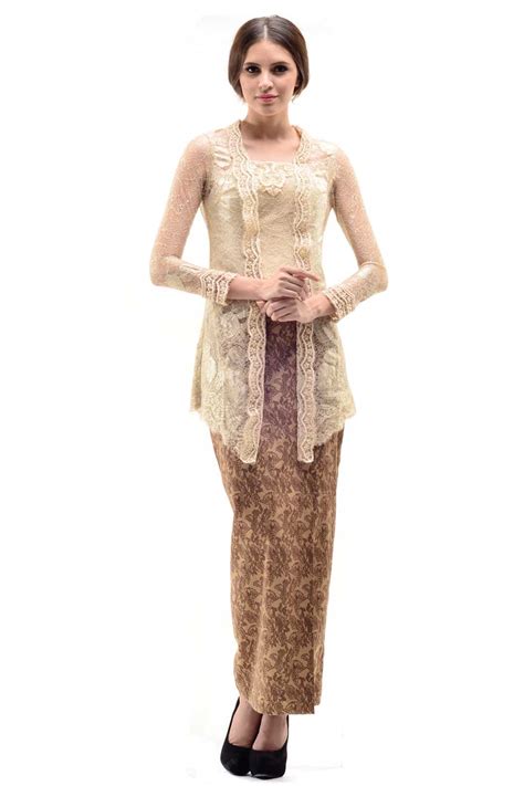 Desain Baju Dress Batik Wanita Modern Kebaya Kutu Elegan Brokat Wisuda