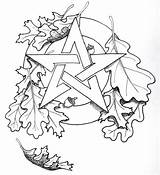 Pagan Pentacle Pentagram Witch Wiccan Witchcraft Mabon Designlooter Carole Imgkid Kids sketch template
