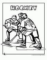 Coloring Hockey Olympic Winter sketch template