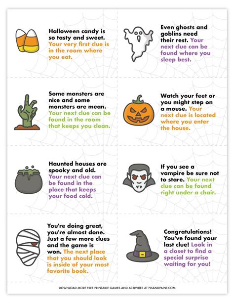 printable halloween scavenger hunt  kids halloween scavenger