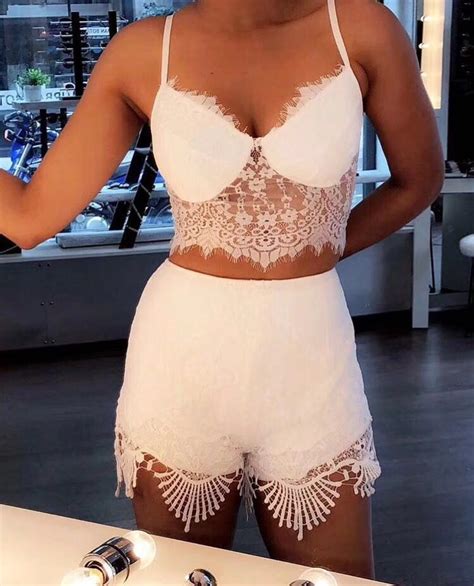 jnqhwh new white lace 2 two pieces v neck spaghetti strap
