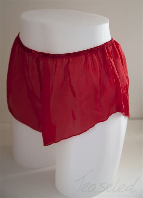 Silky Satin French Knickers Red