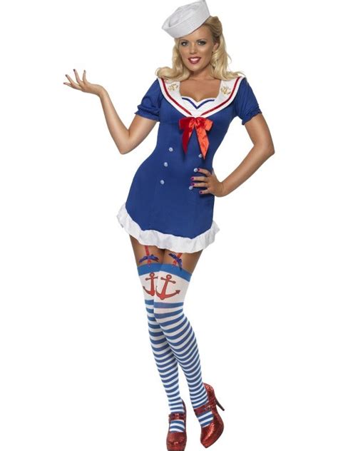 Ladies Sexy Fever Pin Up Ship Ahoy Sea Sailor Womens Fancy Dress