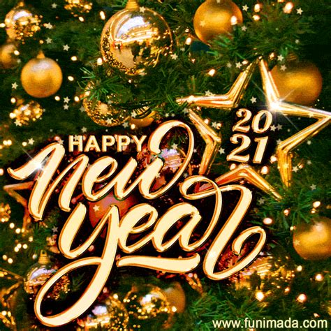 Amazing Gold Lettering Happy New Year 2021 And Gold Fireworks