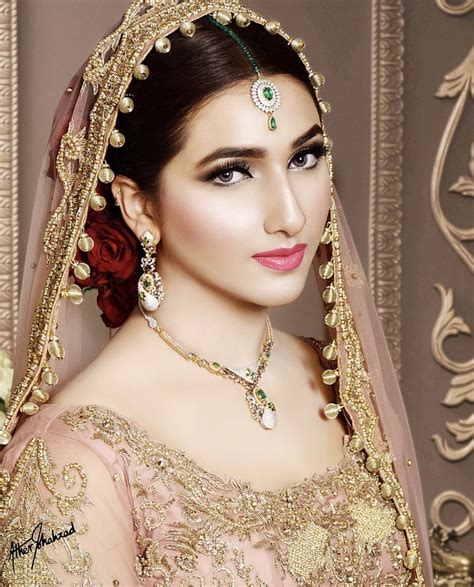 bride makeup hair makeup pink colour dress hijab brides engagement