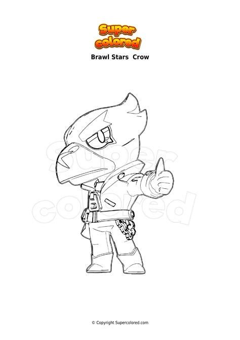 brawl stars coloring pages crow