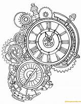 Steampunk Coloring Clock Pages Drawing Wall Adult Printable Adults Coloringgarden Gears Kids Color Tattoo Colouring Drawings Online Gothic Getdrawings Sheets sketch template