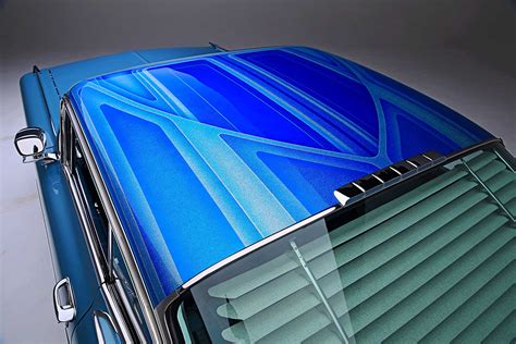 lowrider roof patterns curlys pinstriping blue big body cadillac lowrider pattern flake top